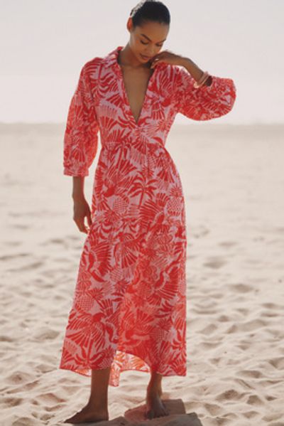 Celandine Carolita Printed Tiered Shirtdress by Celandine