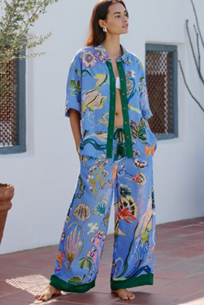 Celandine Celandine x Sarah Gordon Linen Blend Wide-Leg Pants
