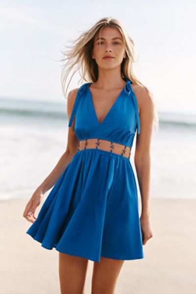 Celandine Cotton Godet Mini Dress