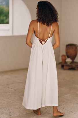 Celandine Cotton Linen Seashell Jumpsuit
