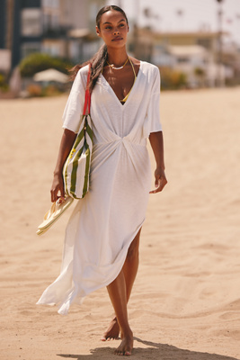 natural white fitted dress Shop the Skyla Shirred White Midi Dress