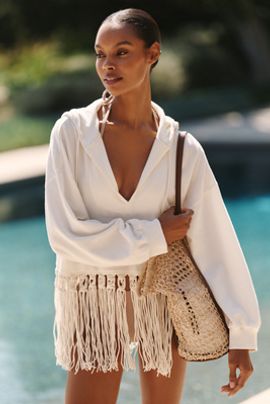 Celandine Macrame Fringe Sweatshirt