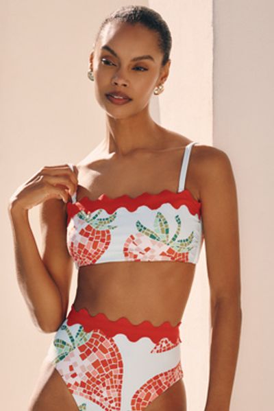 Celandine Misty Ric Rac Bandeau Bikini Top