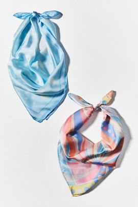 Celandine Patterned Hair Scarves, Set of 2