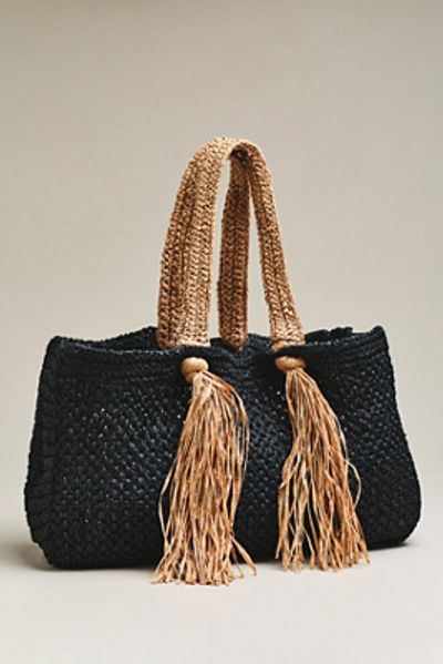 Celandine Raffia Fringe Tote