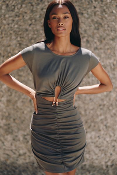Celandine Ruched Cutout Mini Dress