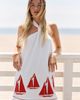 Celandine Sailboat Embroidered Dress - 4