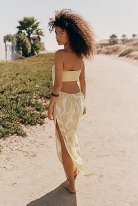 Celandine Strapless Cutout Midi Dress