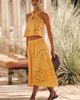 Celandine Sun Cutwork Midi Skirt - 1