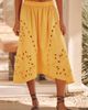 Celandine Sun Cutwork Midi Skirt - 2
