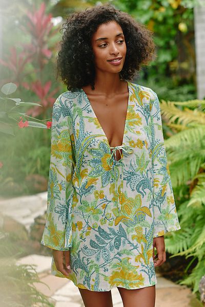 Celandine Tie-Front Mini Dress