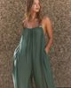 Celandine Tie-Strap Balloon Jumpsuit in Breeze - 3