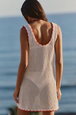 celandine crochet v-neck mini dress Celandine Crochet V-Neck Mini Dress