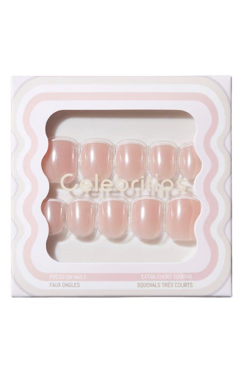 CELEBRITIPS CELEBRITIPS Micro French Glaze Extra Short Square Press-On Nails 