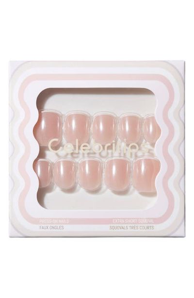 CELEBRITIPS CELEBRITIPS Micro French Glaze Extra Short Square Press-On Nails 