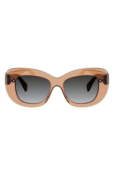CELINE CELINE 53mm Gradient Geometric Cat Eye Sunglasses