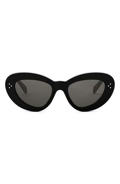 CELINE CELINE Bold 3 Dots 52mm Cat Eye Sunglasses