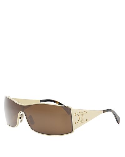Celine Celine Maxi Metal Triomphe Mask Sunglasses, 165mm