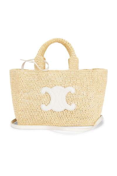 celine Celine Raffia Small Cabas Thais Tote Bag