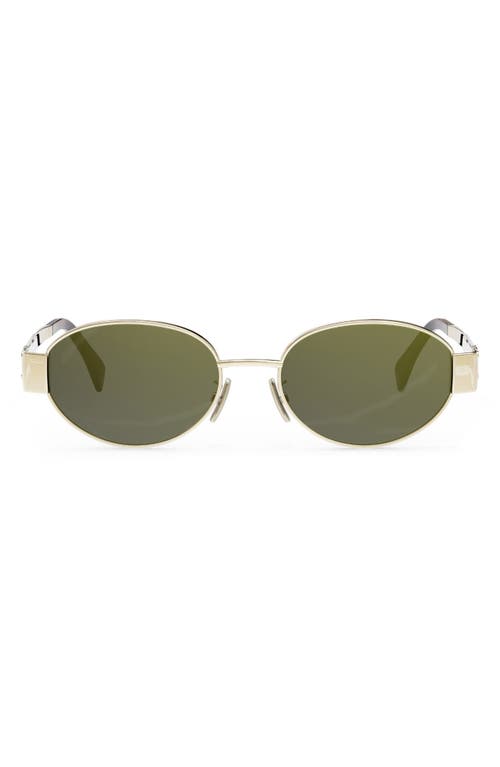 CELINE CELINE Triomphe 54mm Oval Sunglasses