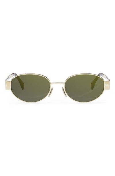 CELINE CELINE Triomphe 54mm Oval Sunglasses