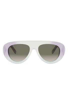 CELINE CELINE Triomphe Stamp 57mm Pilot Sunglasses