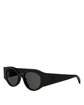 Celine Celine Triomphe Stamp Round Sunglasses, 50mm