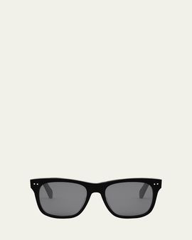 CELINE Men's Celine Thin Acetate Square Sunglasses