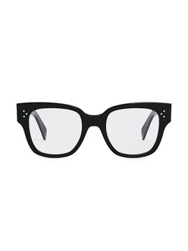 CELINE Women's Bold 3 Dots 52MM Rectangular Eyeglasses