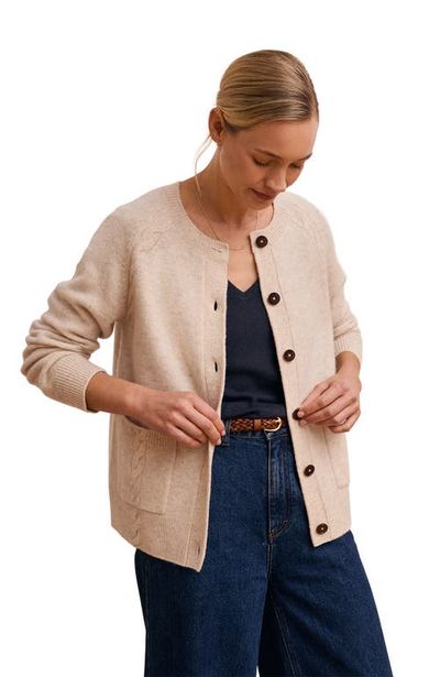 Celtic & Co. Celtic & Co. Cable Detail Raglan Cardigan
