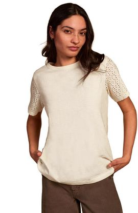 Celtic & Co. Celtic & Co. Eyelet Sleeve Soft-Drape Jersey T-Shirt