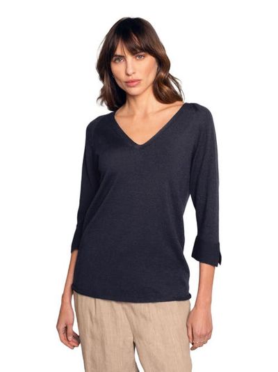 Celtic & Co. Celtic & Co. Fine Knit Merino V-Neck Sweater