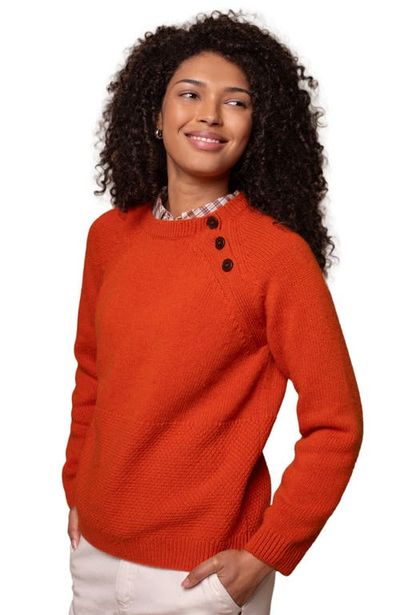 Celtic & Co. Celtic & Co. Lambswool Button Neck Sweater
