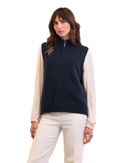Celtic & Co. Celtic & Co. Lmbswl Quarter Zip Slvless Top