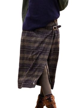 Celtic & Co. Celtic & Co. Midi Celt Kilt Plaid Skirt