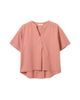 Celtic & Co. Celtic & Co. Short Sleeve V-Neck Dipped Hem Blouse - 2