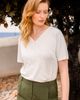 Celtic & Co. Celtic & Co. Slub Jersey V-Neck Trim Top - 3