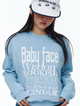 CENTAUR.KR BABYFACE SWEATSHIRT [SKY BLUE]