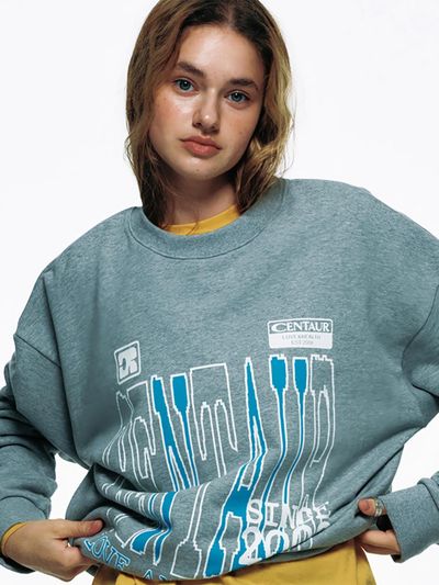 CENTAUR.KR PIXEL LOGO SWEATSHIRT_DARK GREY