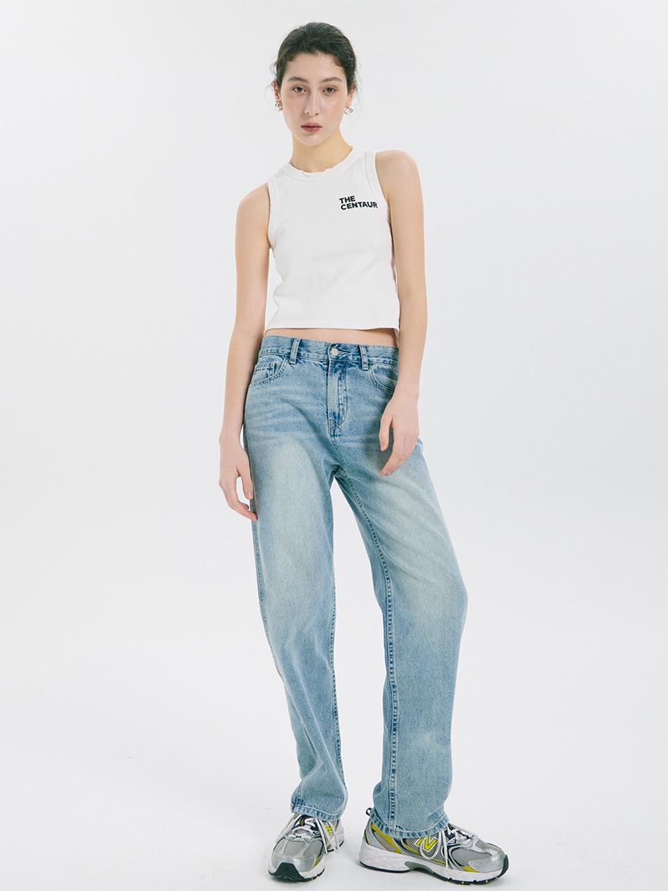 CENTAUR.KR Vintage Denim Pants (Blue)