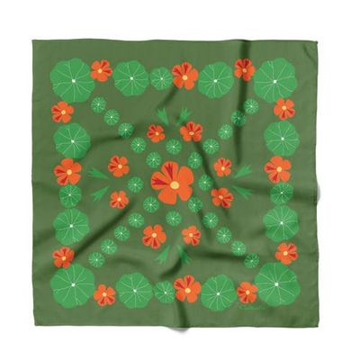 Centinelle Centinelle Nasturtium Garden Cotton Silk Bandana