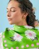 Centinelle Centinelle White Flower Silk Medium Square Scarf - 2
