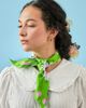 Centinelle Centinelle White Flower Silk Medium Square Scarf - 3