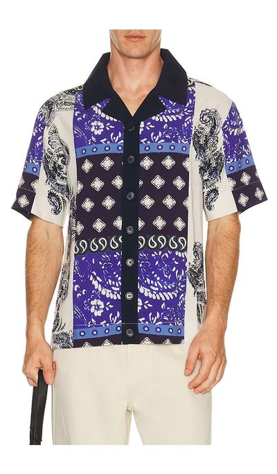 Central Park West Central Park West Anderson Paisley Scarf Print Shirt