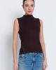 Central Park West Central Park West Birch Sleeveless Turtleneck With Button Detail - 1