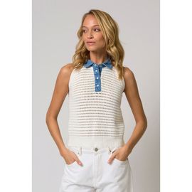 Central Park West Central Park West Coen Denim Collar Polo