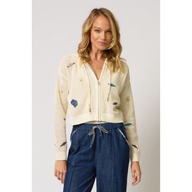 Central Park West Central Park West Eden Palm Tree Mesh Cardigan