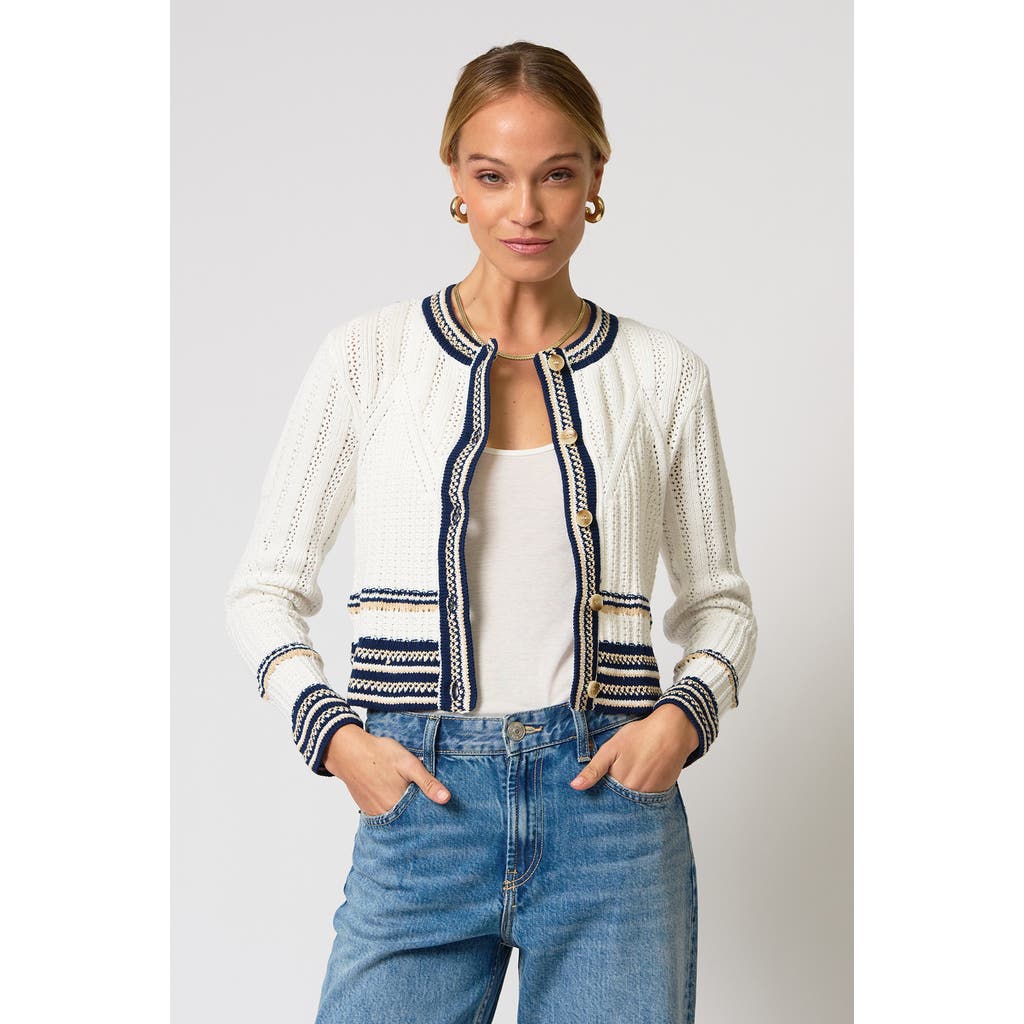 Central Park West Central Park West Francie Novelty Stitch Cardigan