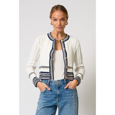 Central Park West Central Park West Francie Novelty Stitch Cardigan
