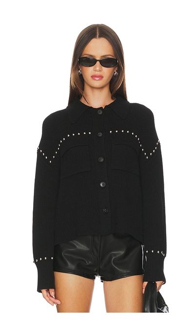 Central Park West Central Park West Jay Studded Sweater Jacket